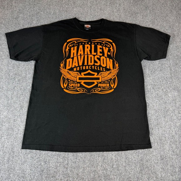Harley-Davidson Other - Harley Davidson Central Texas Round Rock Graphic T-Shirt Mens XL Black Orange